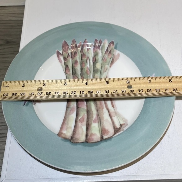 Williams Sonoma Asparagus Bunches 8.25” Two (2) Set Salad Dessert Plates, Japan - Picture 11 of 11